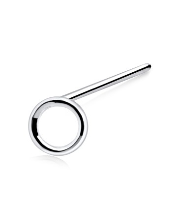 Ring Shaped Silver Straight Nose Stud NSKA-41